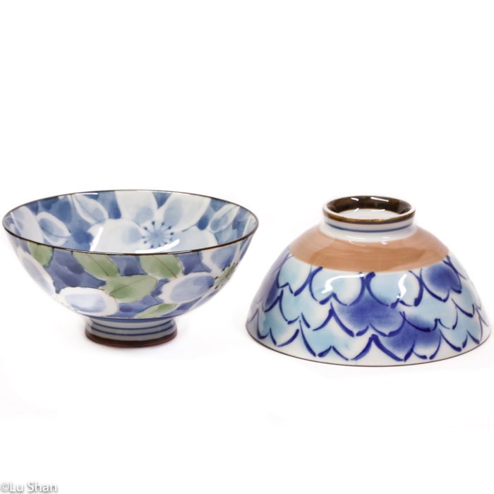 Paire de bols en porcelaine - Japon - Duo Hanami kon'