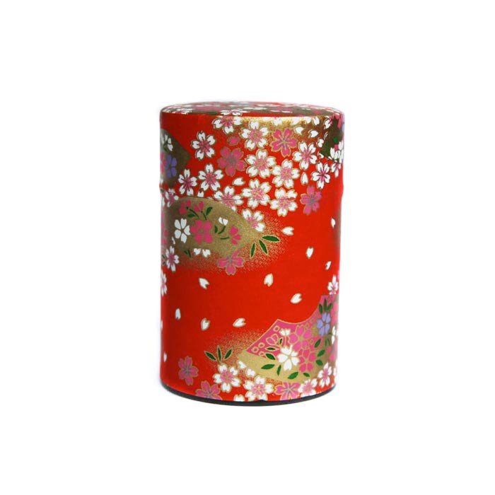 Boîte à Thé Japon Papier Washi - Les élégantes Sakura Rouge 75g