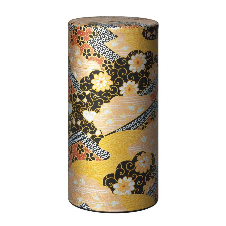 Boîte à Thé Japonaise en papier Washi - Kogane Saumon