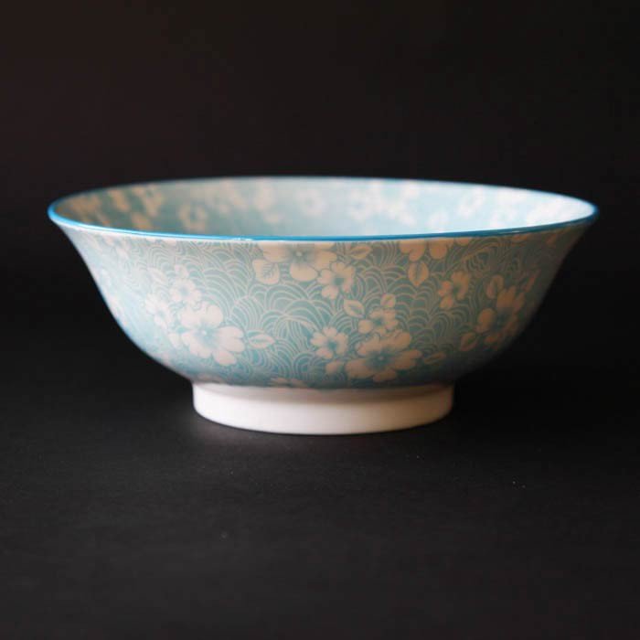 Bol en porcelaine Chine - Grosse Fleur Turquoise