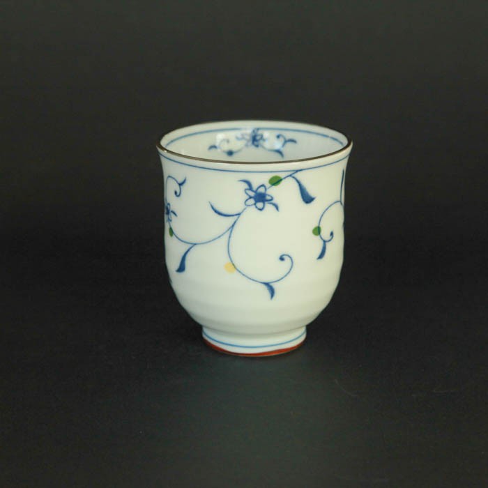 Tasse en porcelaine du Japon - Fleur de fil Bleu
