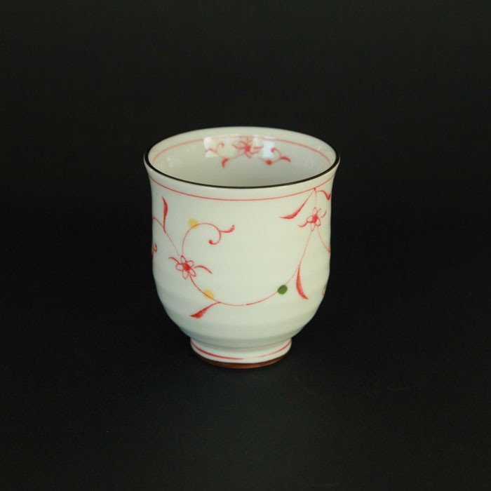 Tasse en porcelaine du Japon - Fleur de fil Rouge