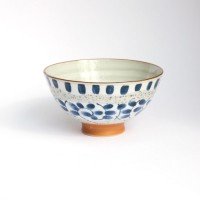 Bol en céramique du Japon - Karakusa Gris