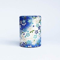 Boîtes à Thé Japon Papier Washi - Les exigeantes Sakura Bleu Clair 40g