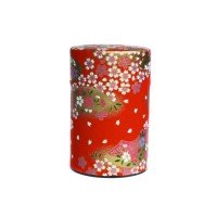 Boîte à Thé Japon Papier Washi - Les élégantes Sakura Rouge 75g