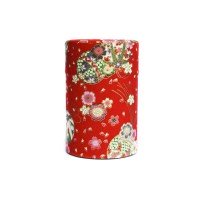 Boîte à thé Japon Papier Washi les élégantes - Temari Rouge et rose