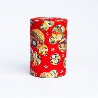 Boîte à Thé Japon - Les élégantes Temari Rouge et Jaune 75g - Papier Washi