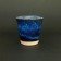 Bol japonais en céramique à fossettes - bleu foncé